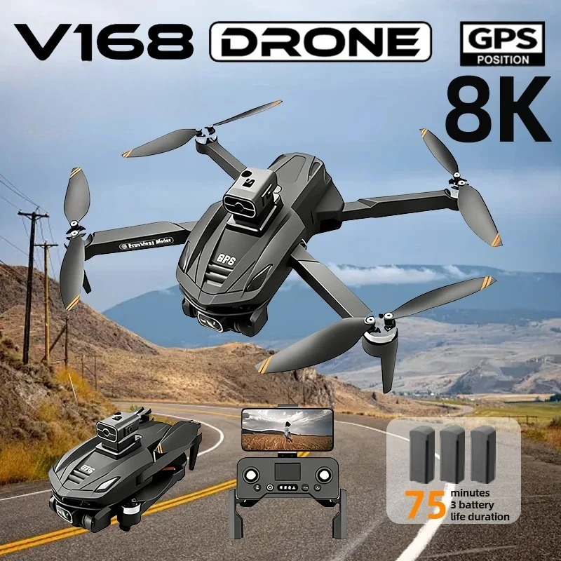 Drone Photogrammetry - Dron GPS V168 Original, Cámara Aérea